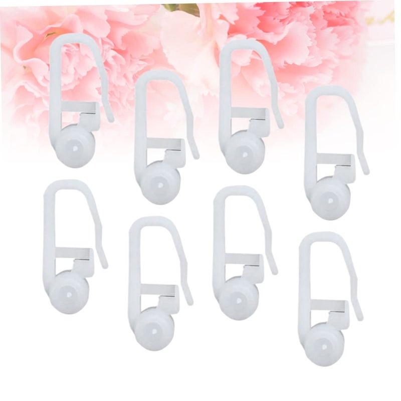 50 Pack Curtain Hanging Rings Sliding Ball Track Hooks Easy Install For Heavy Bedroom Bathroom Curtains - Image 5