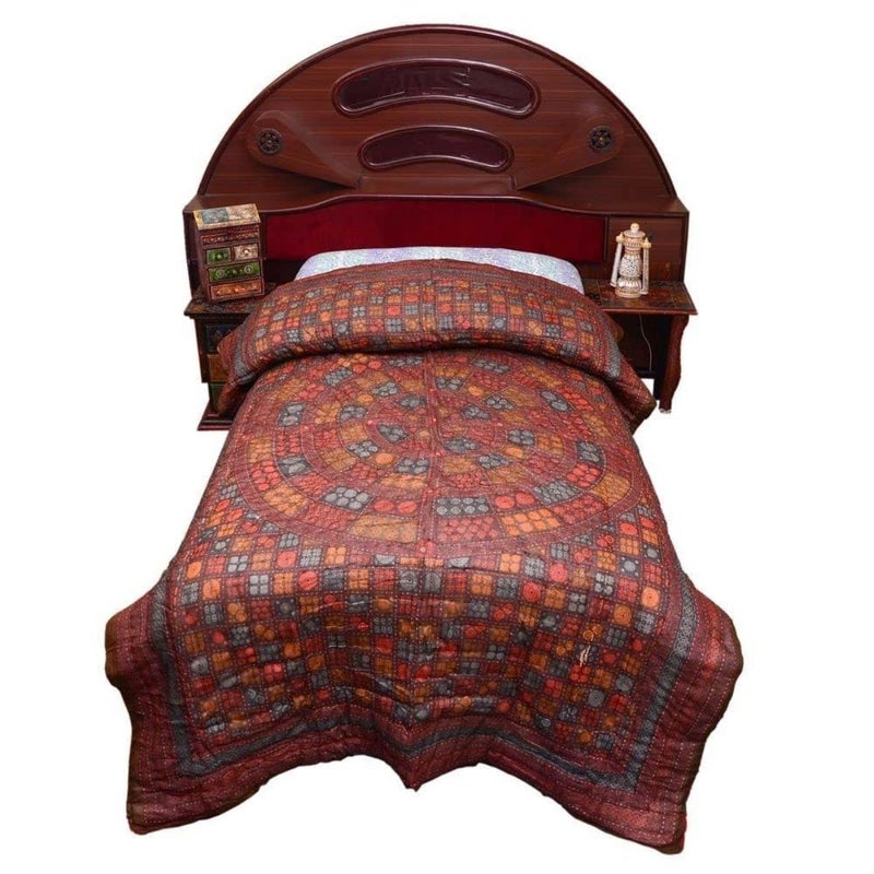 SAMRADHI Traditional Famous Jaipuri Beautiful Floral Print in Multi Colour Jaipuri Rajai/Razai/Quilt Single/Single Bed Quilt/Comforter/AC Quilt/AC Comforter - Image 2