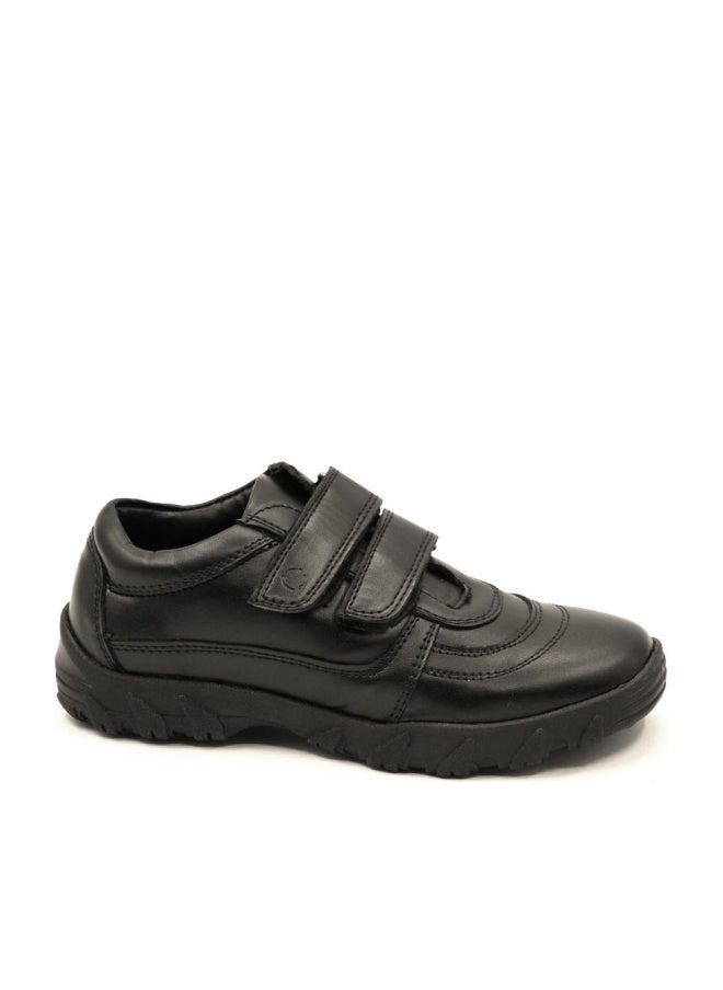 Geoomnii Boys School Shoes – Durable Black Formal Uniform Footwear for Kids | Anti-Slip Sole, Cushioned Insole, Easy Closure | Ideal for Daily Use & School Activities - Image 1