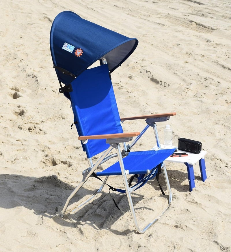 Rio Brands Rio Beach MyCanopy Personal Chair Sun Shade, Navy - Image 4