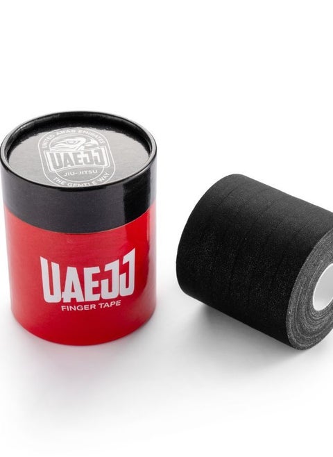 UAEJJ Finger Tape Sports Premium Multi Grip لـ Jiu Jitsu، MMA - (12mm 1x6) (أسود)