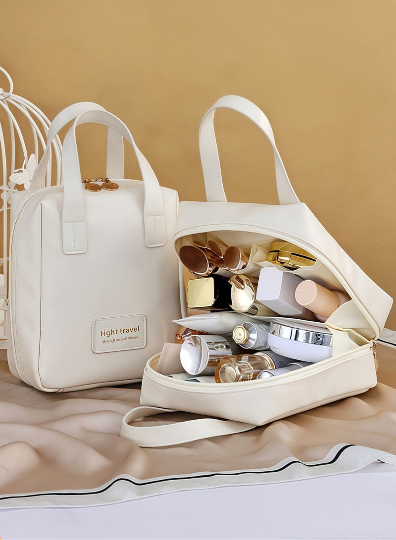 شنطة مكياج شنطة مكياج للسفر شنطة مكياج حقيبة مكياج صغيرة جديد أبيض - Image 5