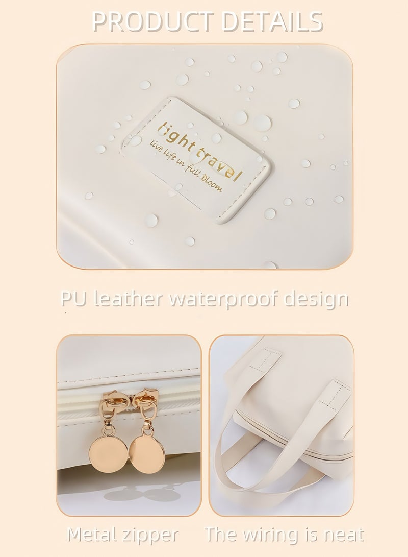 شنطة مكياج شنطة مكياج للسفر شنطة مكياج حقيبة مكياج صغيرة جديد أبيض - Image 3