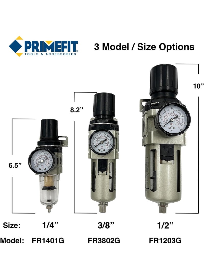 Primefit Primefit FR3802G 38Inch Air Filter Regulator Combo with Gauge  - Image 2