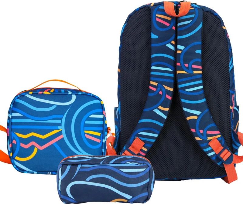 Cambridge Polo Club Wave Double Main Compartment Children Primary School Bag Set