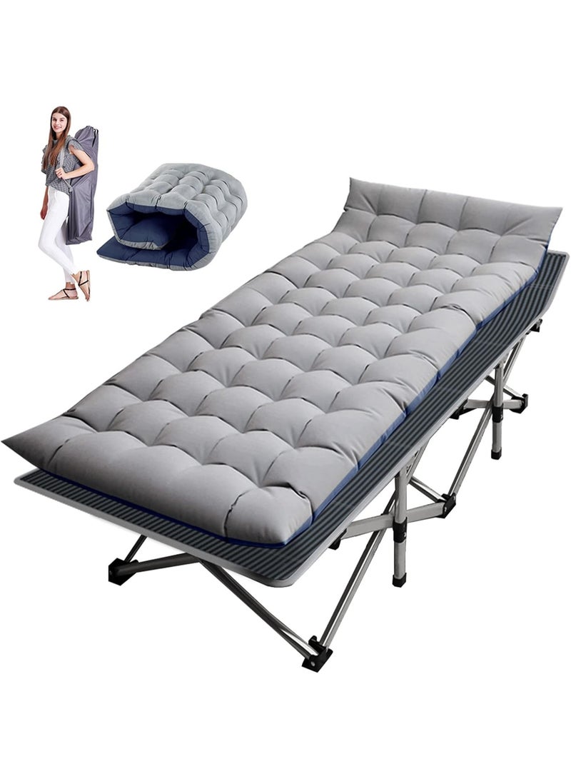 BLOOMING TIME Portable Camping Cot, Sleeping Cot for Adult, 190*71cm Extra Wide Heavy Duty Folding Cot - Image 1