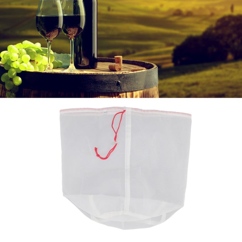 5 Gallons Brew Bags Wine Straining Bag Extra Fine Mesh for Homebrewing Milk Honey Red (160micro) - Image 2