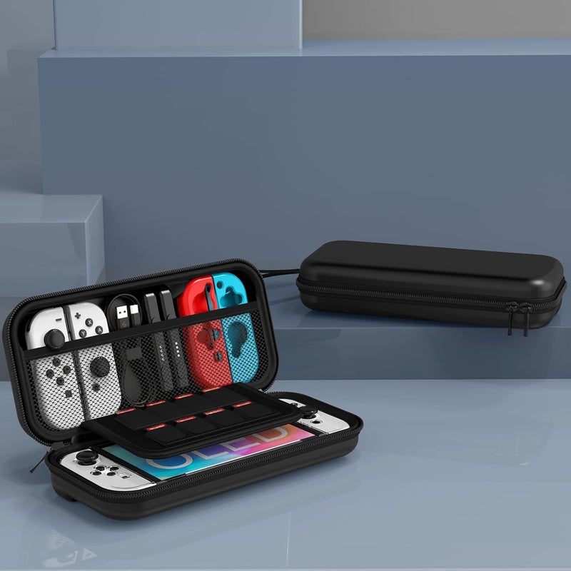 HEYSTOP Case for Nintendo Switch OLED Model, Protection for Switch OLED Switch Case OLED Kit Accessories Cover for Nintendo Switch OLED with Tempered Glass Screen and Thumb Covers Grips - Image 4