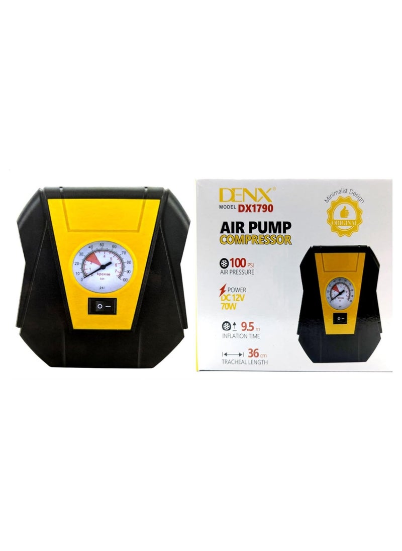 Denx Air Pump Compressor With Car Charger – 3 Inflation Modes, Durable Air Pipe, Portable & Fast Tire Inflating For Cars, Bikes, Balls, And More - Image 3