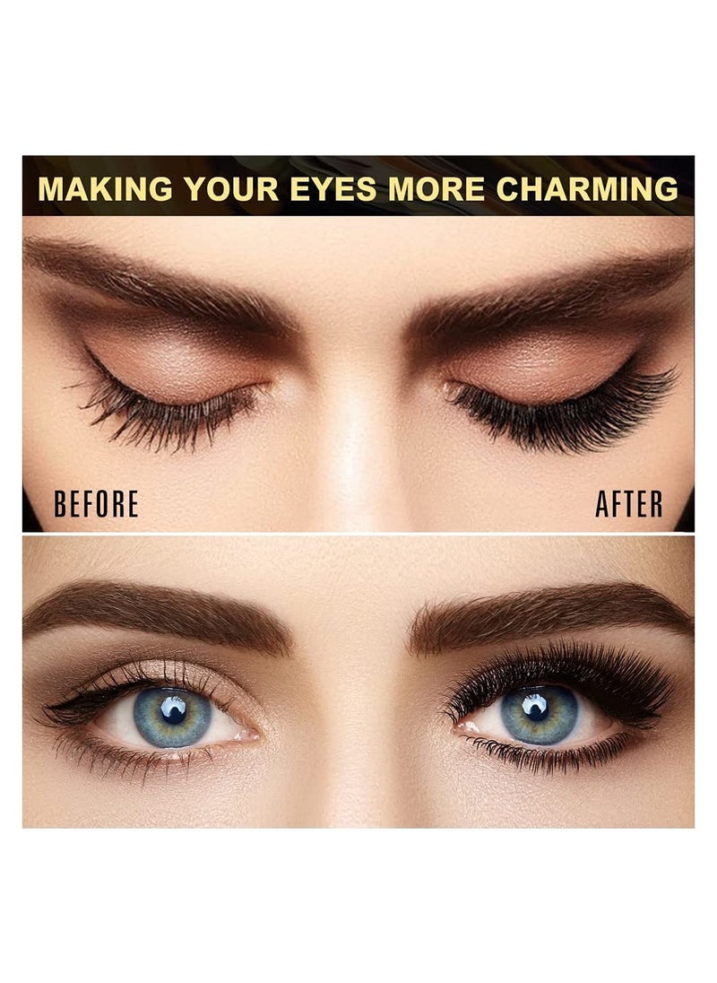 Generic - Magnetic eyelashes without eyeliner, reusable magnetic false eyelashes natural look 3D dual magnets extension soft individual false eyelashes no glue with tweezers for women makeup - Image 1