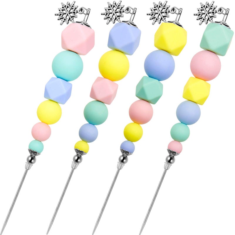 Patelai 4 Pieces Scriber Needle Sugar Stir Needle Scriber Modelling Tool Biscuit Cookie Icing Pin Cake Decorating Supplies Baking Scribe Tool for Craft