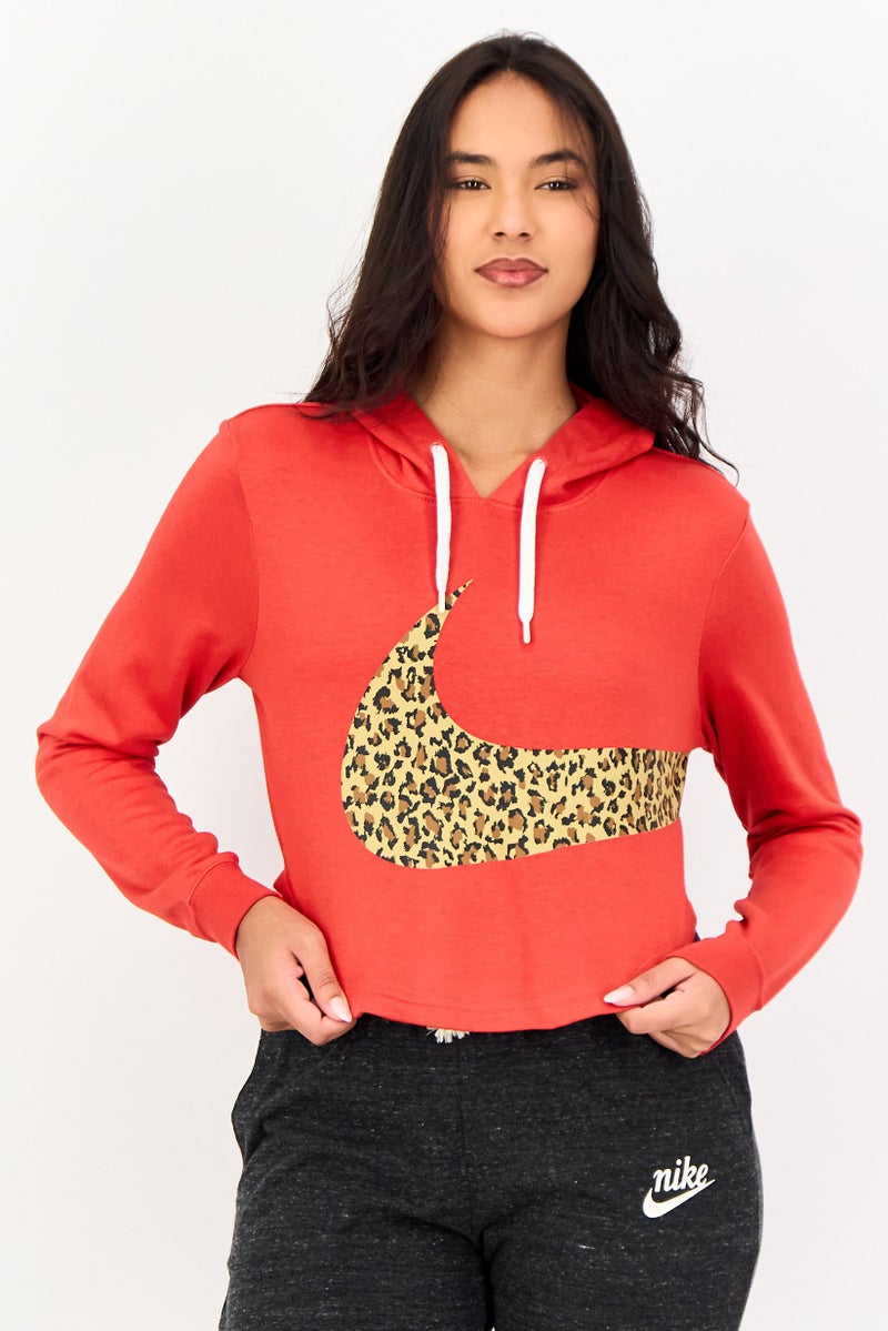 Nike Women Sportswear Fit Long Sleeve Outdoor Hoodie, Red - Image 1