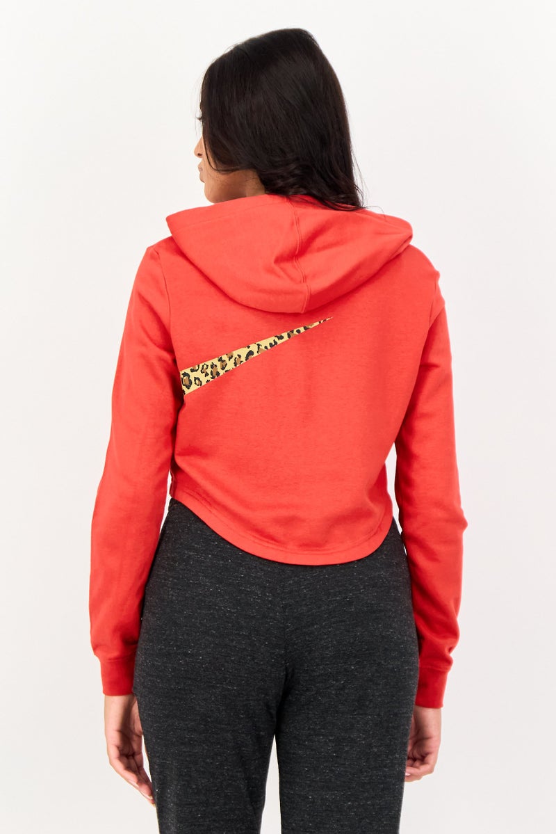 Nike Women Sportswear Fit Long Sleeve Outdoor Hoodie, Red - Image 2