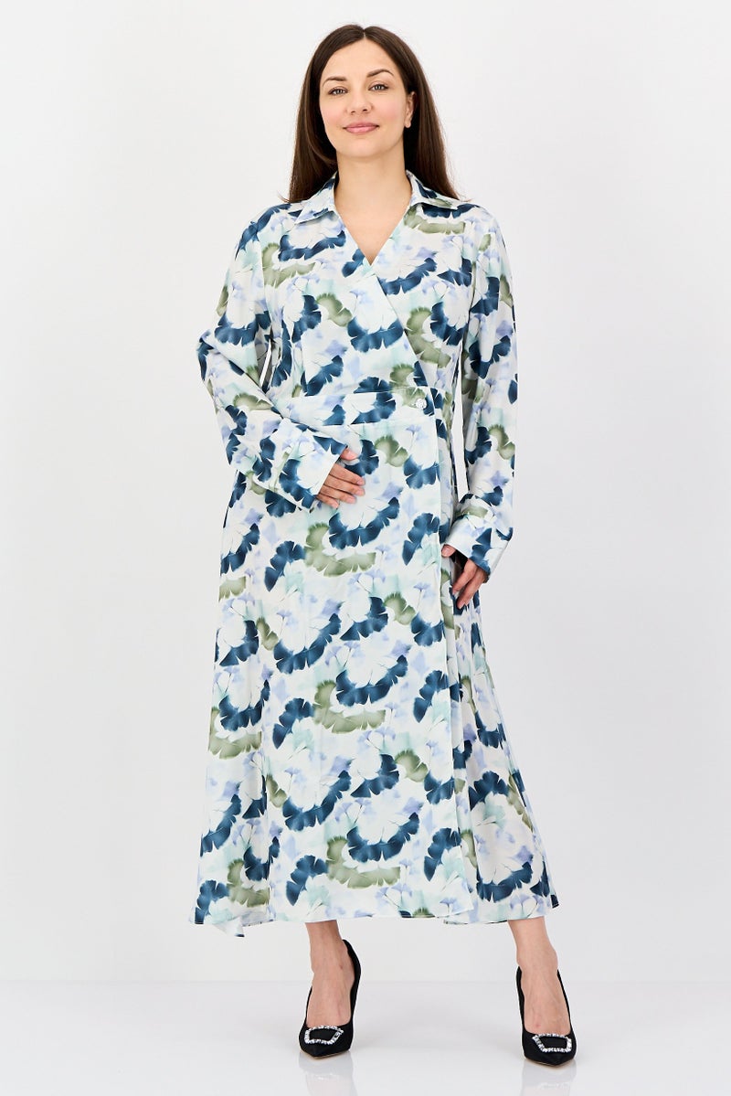 Kathy Ireland Women Floral Print Midi Dress, Multicolor - Image 1