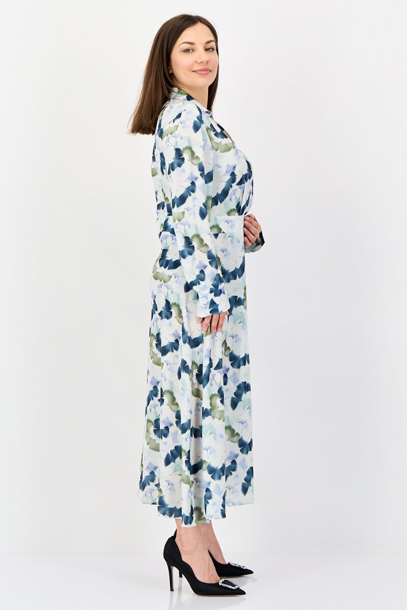 Kathy Ireland Women Floral Print Midi Dress, Multicolor - Image 4