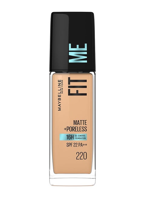 كريم أساس فيت مي غير لامع ويغطي المسام من مايبيلين نيويورك، 16 ساعة للتحكم في الزيت مع عامل حماية من الشمس SPF 22 - 220