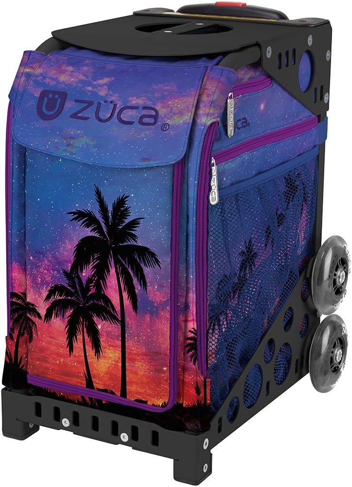 Zuca Island Life Sport Insert Bag Black Frame with Flashing Wheels - Image 1