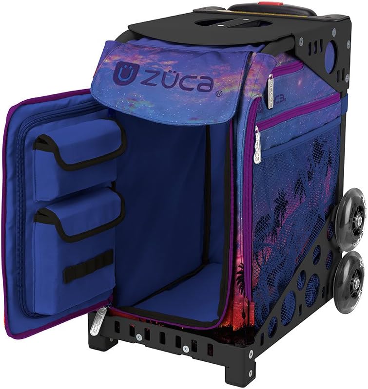 Zuca Island Life Sport Insert Bag Black Frame with Flashing Wheels - Image 2