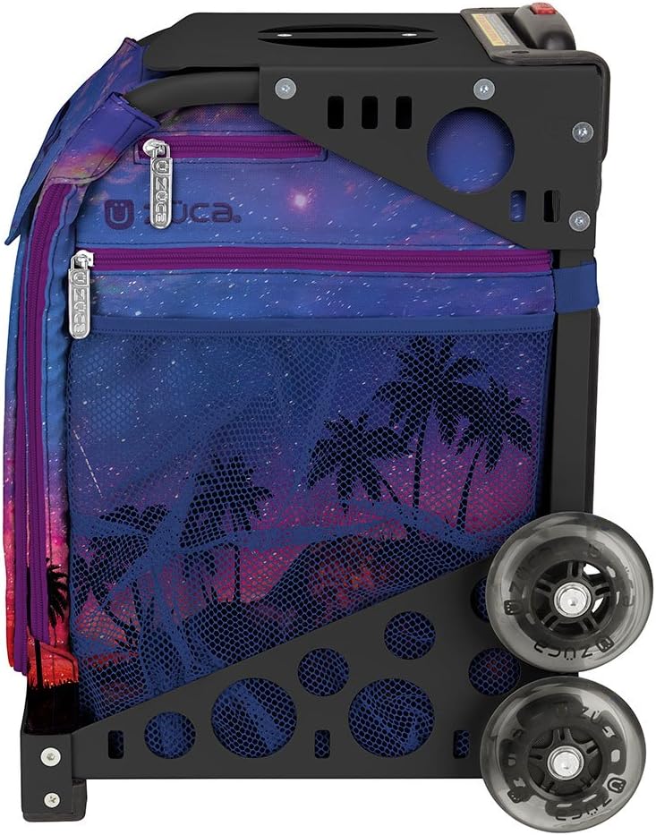 Zuca Island Life Sport Insert Bag Black Frame with Flashing Wheels - Image 3