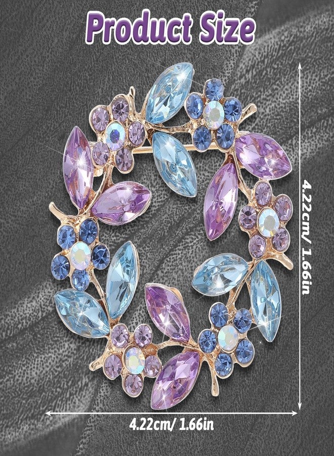piercing Brooches for Women, Brooch Pin for Women, Brooch Flower Rhinestone Saree Pins for Latest, Brooch for, Alloy Bridal Pin for Dress, Blazer, Saree - Image 2