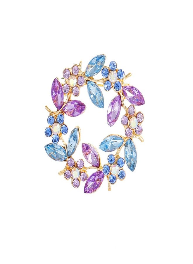 piercing Brooches for Women, Brooch Pin for Women, Brooch Flower Rhinestone Saree Pins for Latest, Brooch for, Alloy Bridal Pin for Dress, Blazer, Saree - Image 1