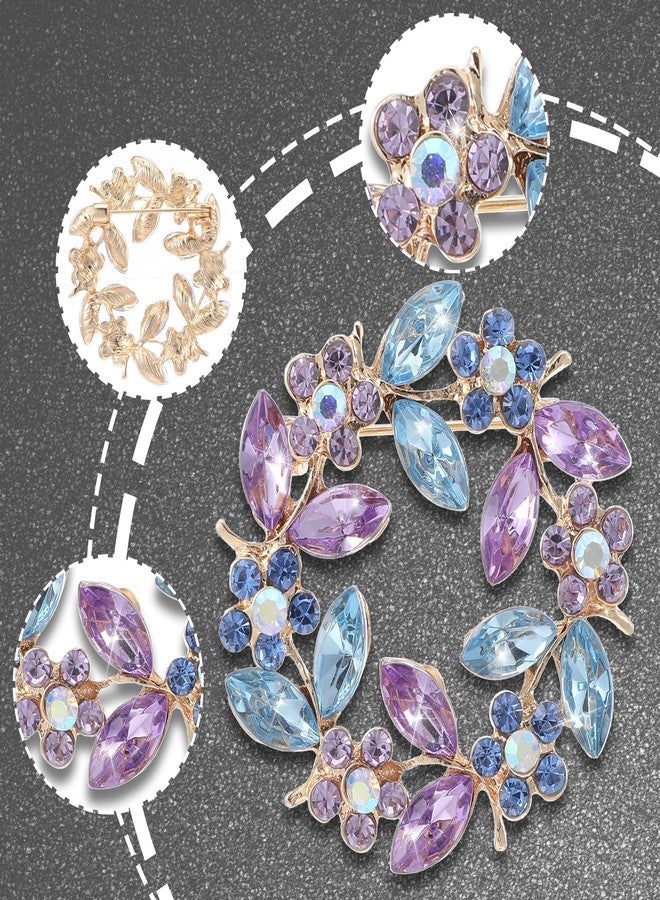 piercing Brooches for Women, Brooch Pin for Women, Brooch Flower Rhinestone Saree Pins for Latest, Brooch for, Alloy Bridal Pin for Dress, Blazer, Saree - Image 3