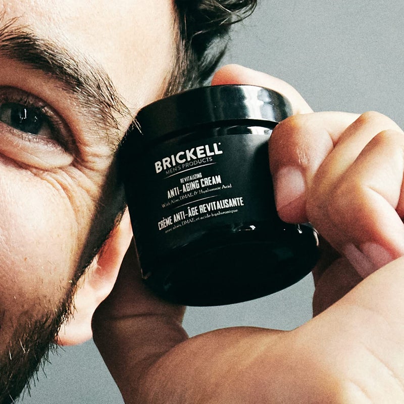 Brickell Men's Products Brickell Men's Revitalizing Anti-Aging Cream For Men, Face Moisturizer For Face To Reduce Fine Lines and Wrinkles, Natural and Organic Anti Wrinkle Night Face Cream, 2 Ounce, Scented - Image 3