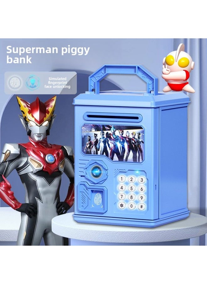 Generic - 2024 Children's Ultraman Piggy Bank Boy's Large Capacity Can't Fall, Only Can't Enter, Password Piggy Bank-Colour:Melody [key Code Lock☆Music Story】battery - Image 1