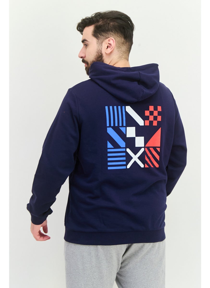 PUMA Men Sportswear Fit Long Sleeve Footballcore Fan Sweatshirt, Navy  - Image 3