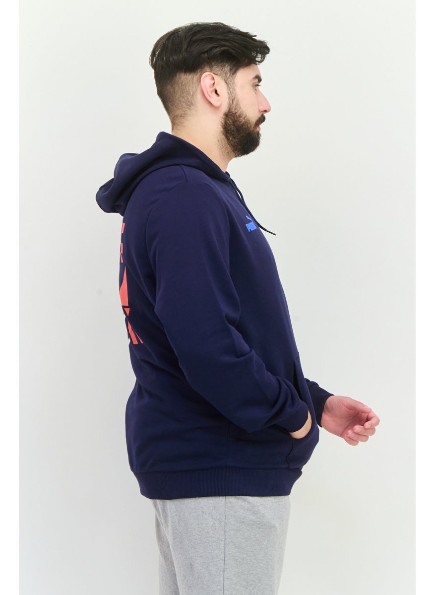 PUMA Men Sportswear Fit Long Sleeve Footballcore Fan Sweatshirt, Navy  - Image 2
