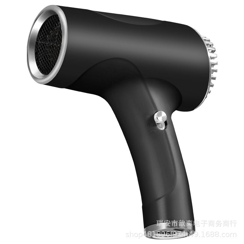 عام Wireless portable hair dryer high-power household quick-drying hair dryer negative ion hair care cooling and heating hair dryer Black
