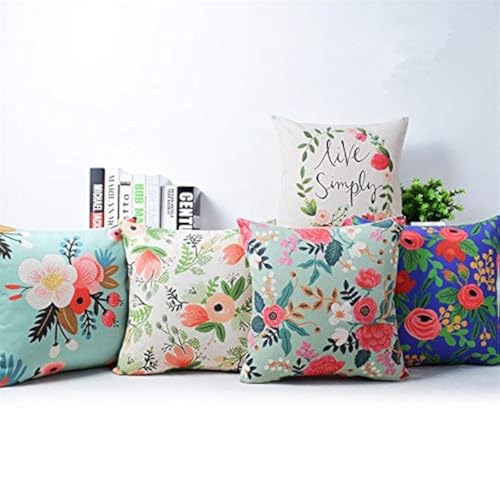 AEROHAVEN Designer Decorative 150 TC Cotton Throw Pillow/Cushion Covers - CC141 - (Multicolour, 18 inch x 18 inch) - Set of 5 - Image 1