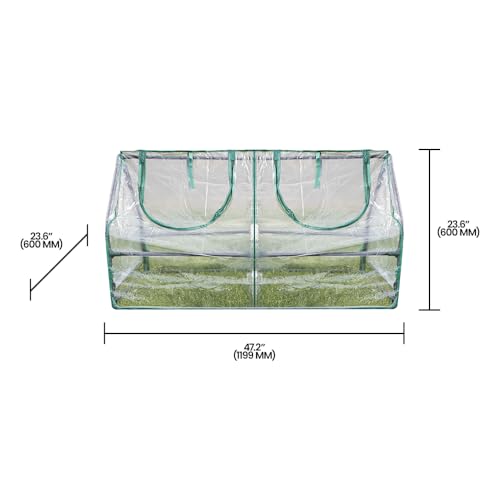 Zenport SH3212A Garden Cold Frame Greenhouse Cloche for Easy Access Protected Gardening - Image 5