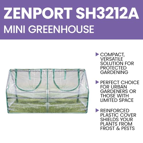 Zenport SH3212A Garden Cold Frame Greenhouse Cloche for Easy Access Protected Gardening - Image 4