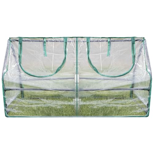 Zenport SH3212A Garden Cold Frame Greenhouse Cloche for Easy Access Protected Gardening - Image 1