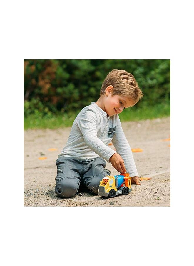 Blippi - Cement Truck - Mini Vehicle with Freewheeling Features Including 2” Character Toy Figure Construction Worker - Imaginative Play for Toddlers and Young Kids - Image 1