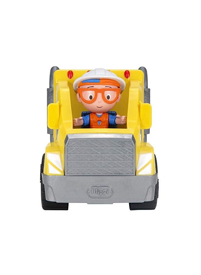 Blippi - Cement Truck - Mini Vehicle with Freewheeling Features Including 2” Character Toy Figure Construction Worker - Imaginative Play for Toddlers and Young Kids - Image 1