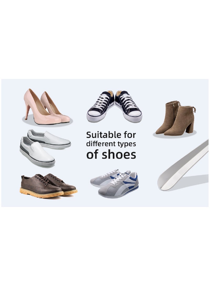 CARONIC Shoe Horn Lifter 60.5Cm Shoe Helper Metal Shoe Horn For Men Kids Or Adults Stainless Steel Spring Shoehorn - Image 4