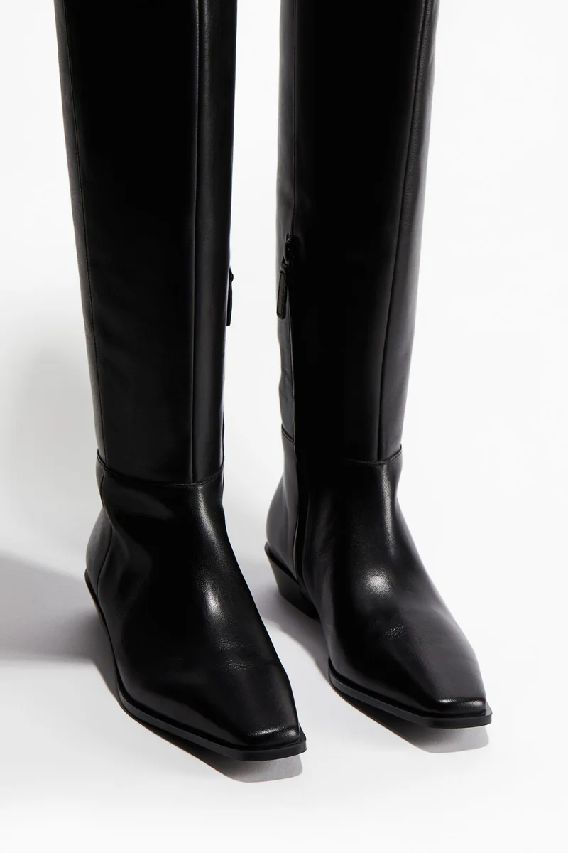 H&M Over-the-knee leather boots