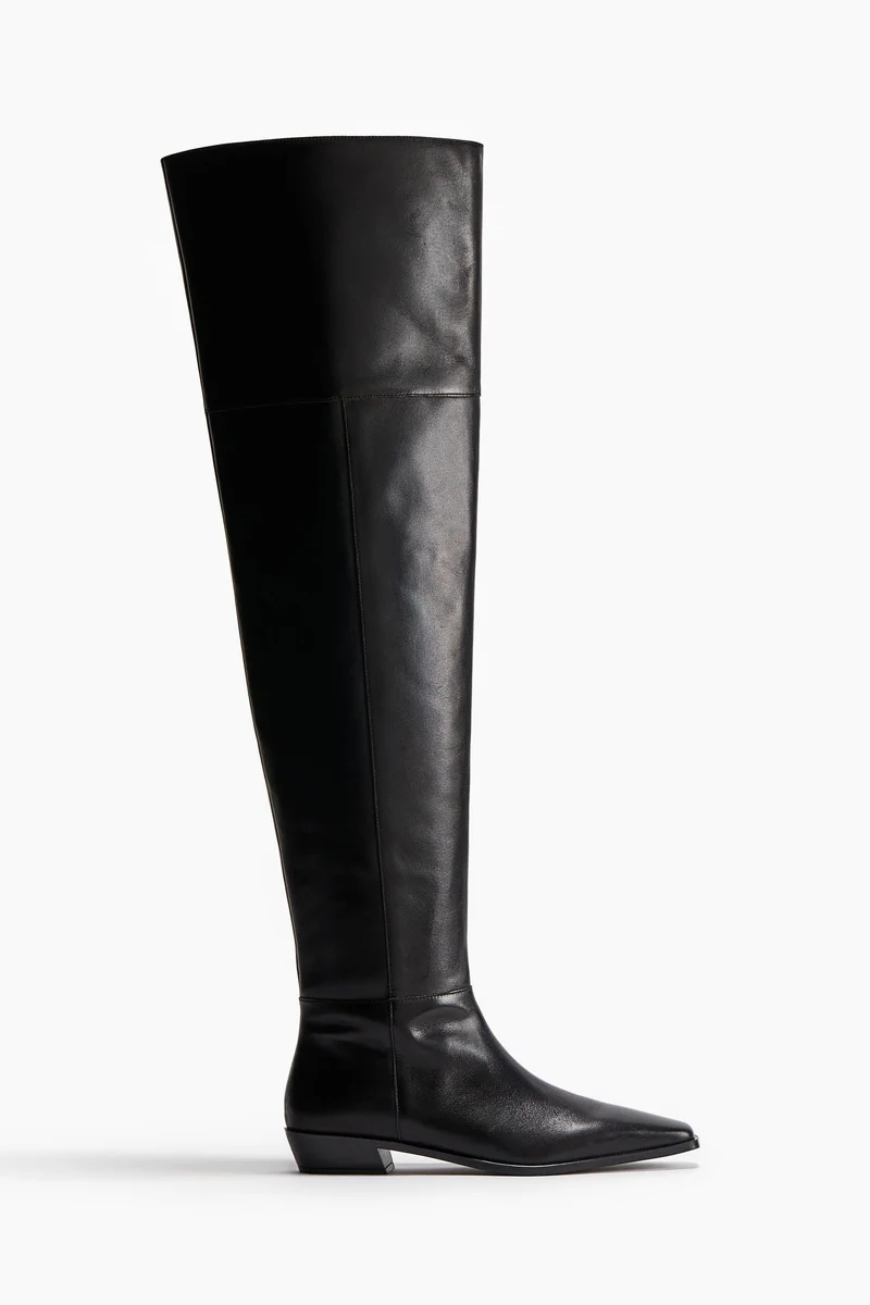 H&M Over-the-knee leather boots