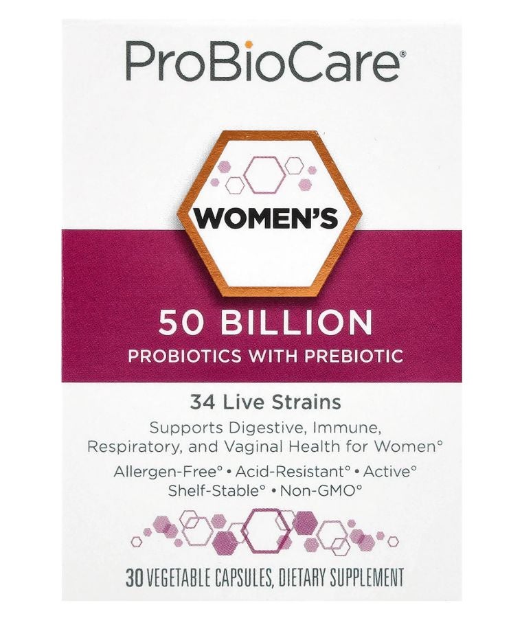 Women's Probiotics With Prebiotic 50 Billion 30 Vegetable Capsules