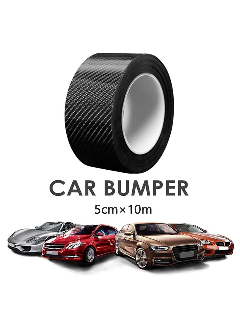 Automotive Wrap Film, Anti-Collision Car Door Edge Guard, Carbon Fiber Car Protector Tape, Anti-Scratch Car Door Sill Protector, Waterproof Automotive Sill Protector (5cm*10m, Carbon Black)