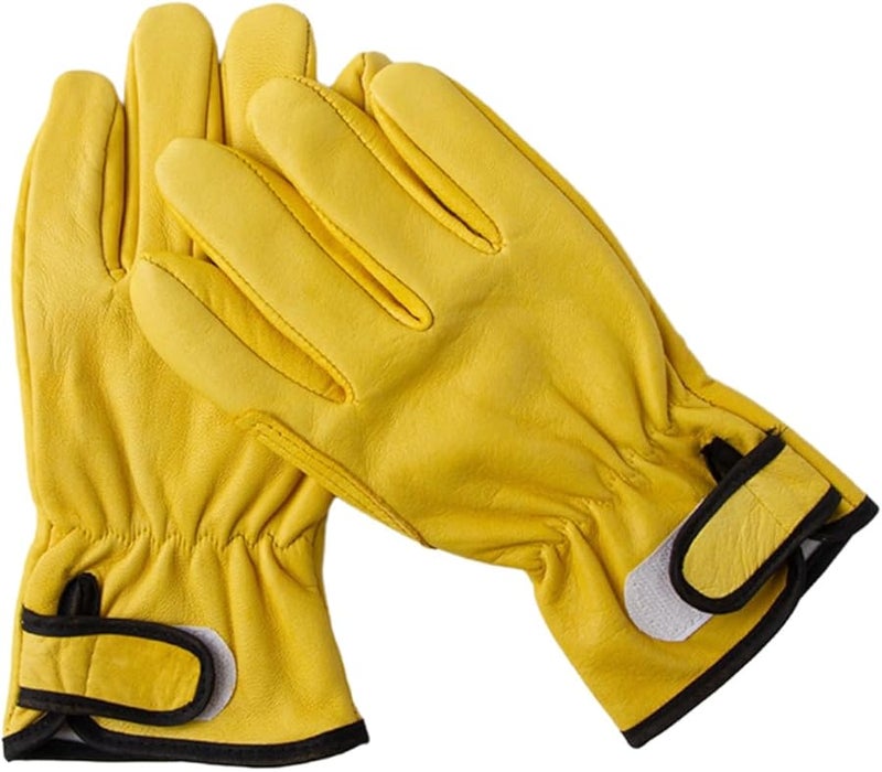 Leather Insulated Mens Work Gloves Heavy Duty Anti Slip Grip Cold Weather Construction Protective - Image 1