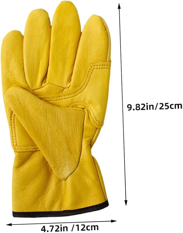 Leather Insulated Mens Work Gloves Heavy Duty Anti Slip Grip Cold Weather Construction Protective - Image 3