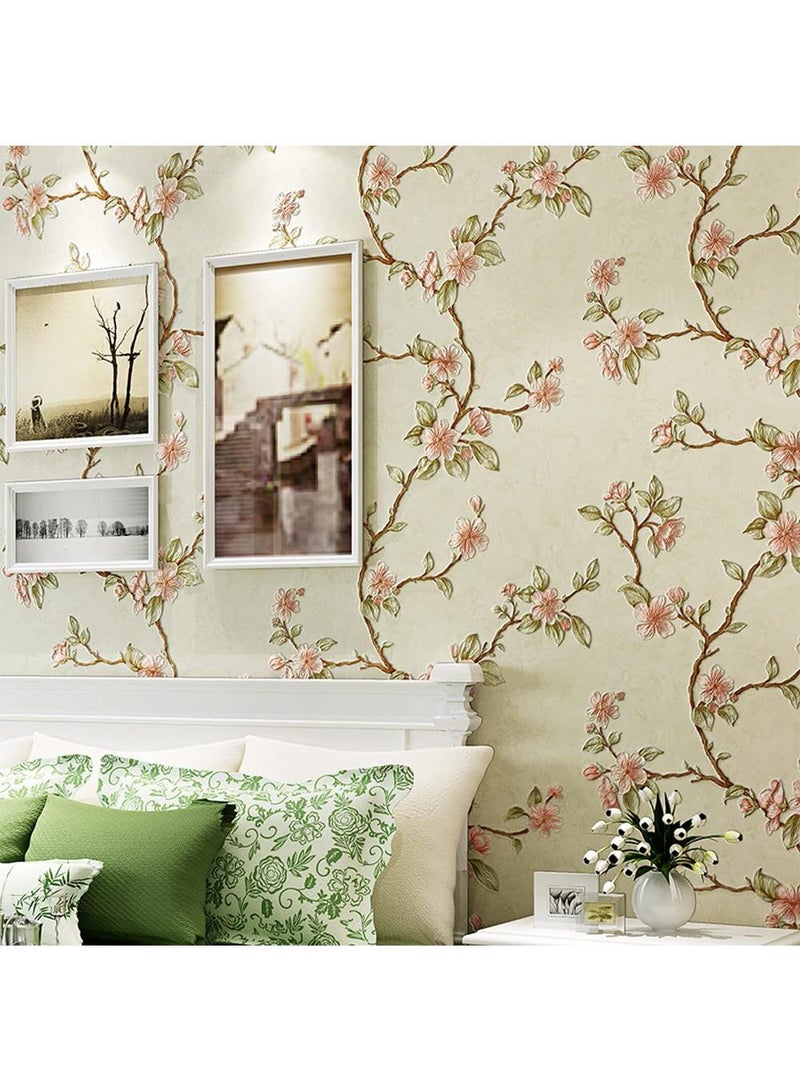 الأزرق جي دبليو خلفيات خمر سميكة 3D ستيريو غير المنسوجة ورق جدران حديقة الزهور ملصقات ورق جدران ذاتية اللصق انفصال غرفة المعيشة غرفة نوم ورق جدران لفة 0.53x10m - Image 1