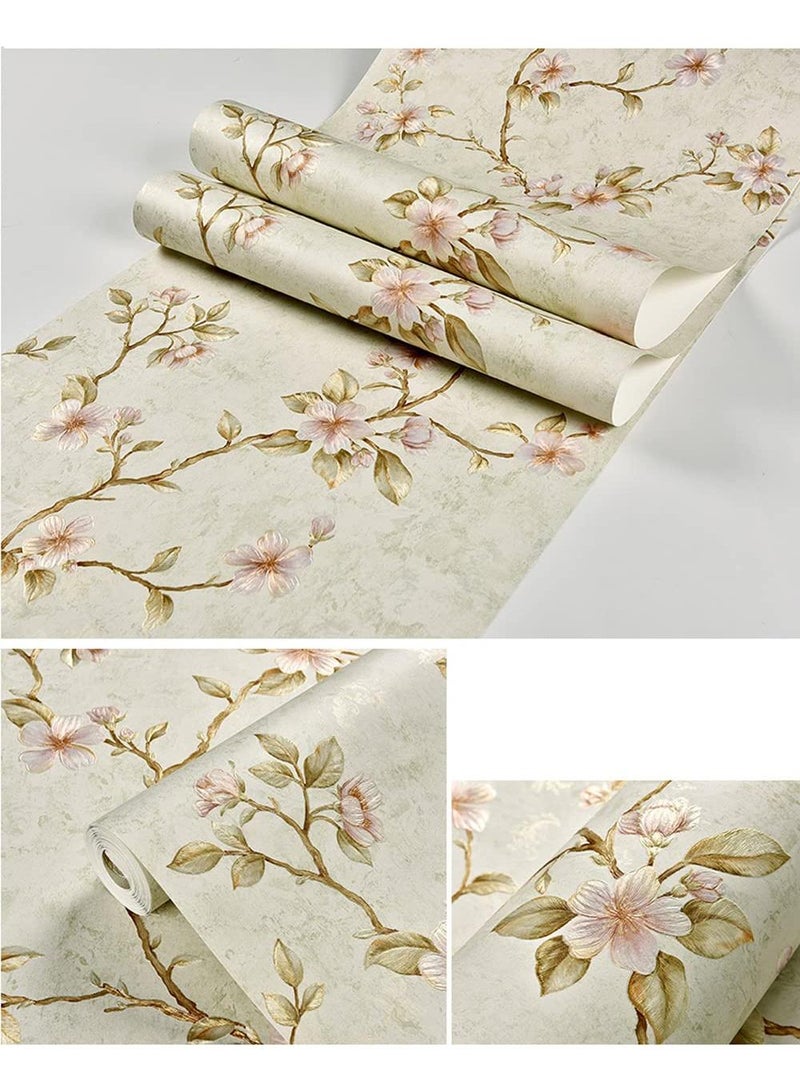 الأزرق جي دبليو خلفيات خمر سميكة 3D ستيريو غير المنسوجة ورق جدران حديقة الزهور ملصقات ورق جدران ذاتية اللصق انفصال غرفة المعيشة غرفة نوم ورق جدران لفة 0.53x10m - Image 3