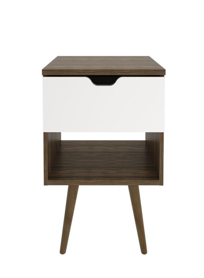 Tecnomobili Bed Side Table Living Room,45x30.3x55.5 White Color  - Image 1