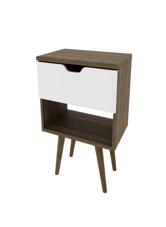 Tecnomobili Bed Side Table Living Room,45x30.3x55.5 White Color  - Image 2
