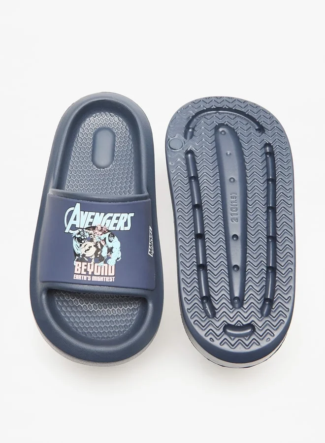 مارفل Boys Marvel Avengers Print Beach Slides
