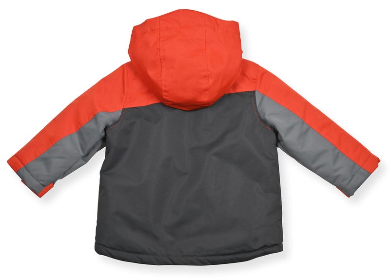 Arctic Quest Boys' Bib Snow Pants and Ski Jacket Water-Resistant Snowsuit For Kids Winter Hooded Jacket, Bold Spice, 2T - Image 4